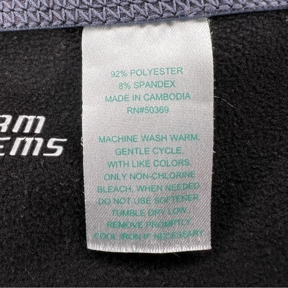 MEDIUM ENERGY ZONE BLACK PINK ACCENT THERMAL PANTS LEGGINGS STRETCH - Picture 8 of 8